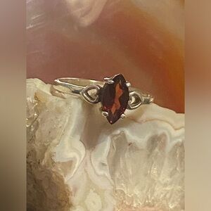 Sterling Silver Garnet Ring #7841